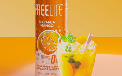 Naranja Mango Sparkler con Agua Gasificada