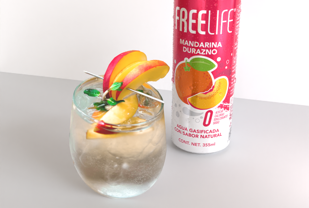 Peach Fizz con Freelife Mandarina Durazno